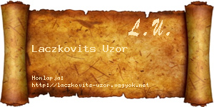 Laczkovits Uzor névjegykártya